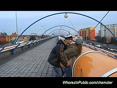 Lovely girl is sucking a stranger's dick because she needs money for a metro ticket