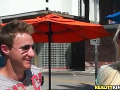 Dirty minded blonde lady is often seducing guys, because she only wants to get fucked