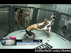 Black girl got fucked after a boxing match, because a winner deserved her soaking wet pussy