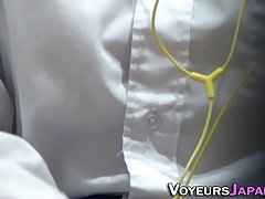 Asian teen was caught on tape while masturbating, but she does not care about it