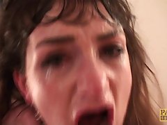 Kinky brunette is being the submissive one in sex, because it excites her a lot