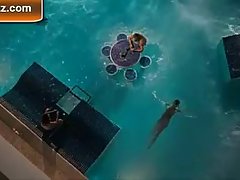 Horny bitch, Jessica Alba is having a nice sex scene with her colleague, on the boat