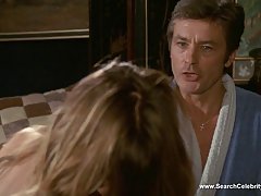 Incredible blonde, Anne Parillaud is making love with her lucky colleague, in a hotel room