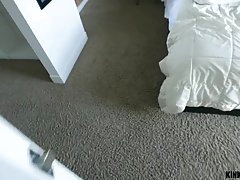 Horny step sister wants to suck her horny step brother’s throbbing cock, in his apartment