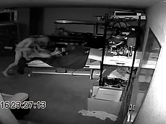 Horny couple is secretly having sex not knowing about the hidden camera in the room