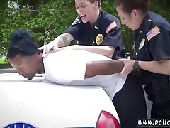 Two naughty police ladies are using every opportunity to have sex, even while on duty
