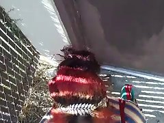 Red haired babe is sucking dick like a whore, but not charging as much as one