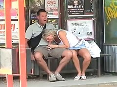 Czech babe seduced a guy from a bus station and soon she was getting fucked