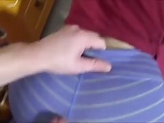 Big ass blonde got banged from the back instead of having a private yoga lesson