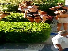 Great looking girls are enjoying while being part of a special carnival in their town