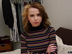 Fresh teen is getting fucked instead of getting ready for work, and having a real blast