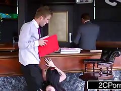 Naughty brunette, Alessa Savage seduced a guy from a local hotel and had sex with him