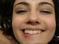 Adorable brunette got a bit drunk and ended up having the best sex in her life