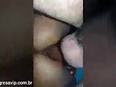 Kinky girl with long hair likes to suck her man’s hard cock in the dark room