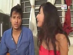 Indian housewife in pink outfit got fucked in her home, while her husband was not there
